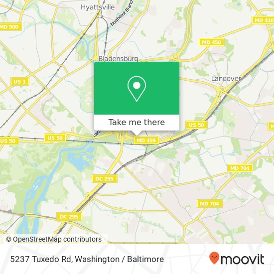 Mapa de 5237 Tuxedo Rd, Hyattsville, MD 20781