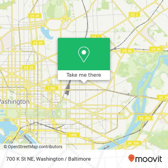 Mapa de 700 K St NE, Washington, DC 20002