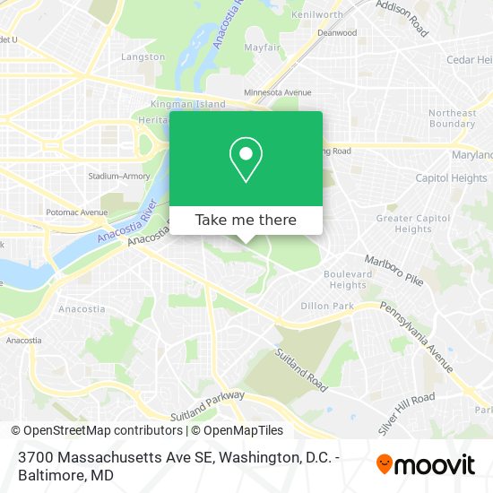 Mapa de 3700 Massachusetts Ave SE