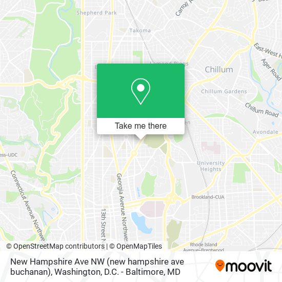 New Hampshire Ave NW (new hampshire ave buchanan) map