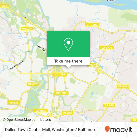 Mapa de Dulles Town Center Mall