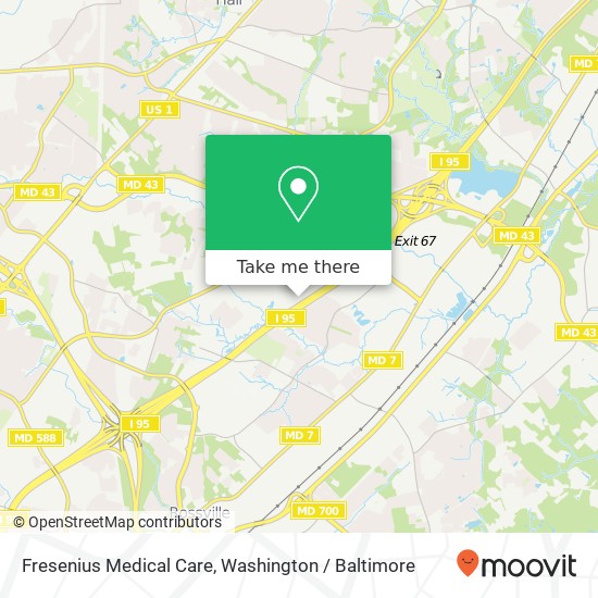 Mapa de Fresenius Medical Care, 8013 Corporate Dr