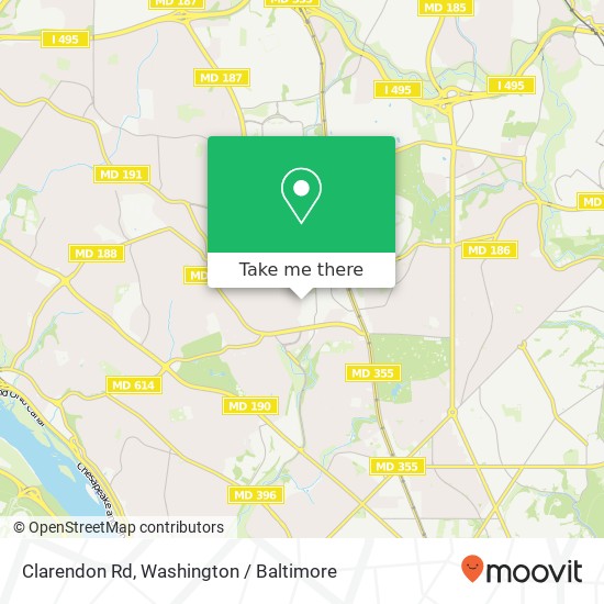 Mapa de Clarendon Rd, Bethesda, MD 20814