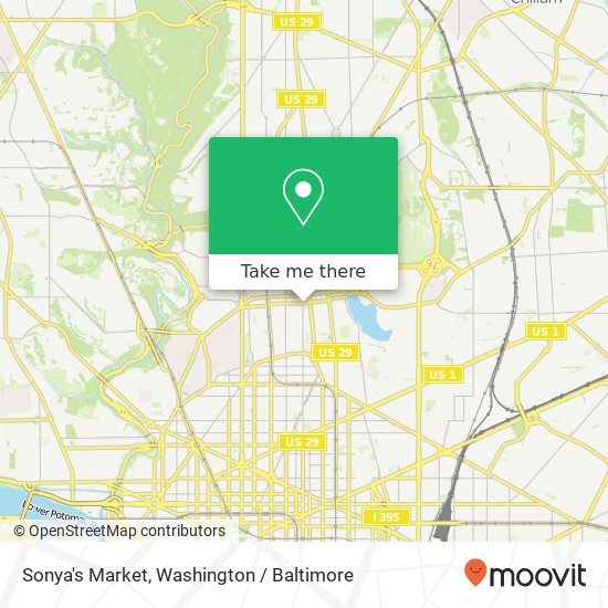 Sonya's Market, 2833 11th St NW map