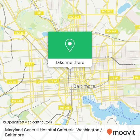 Maryland General Hospital Cafeteria, 827 Linden Ave map