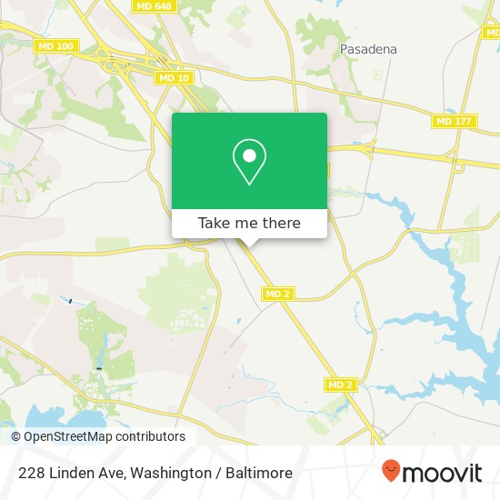 Mapa de 228 Linden Ave, Pasadena, MD 21122