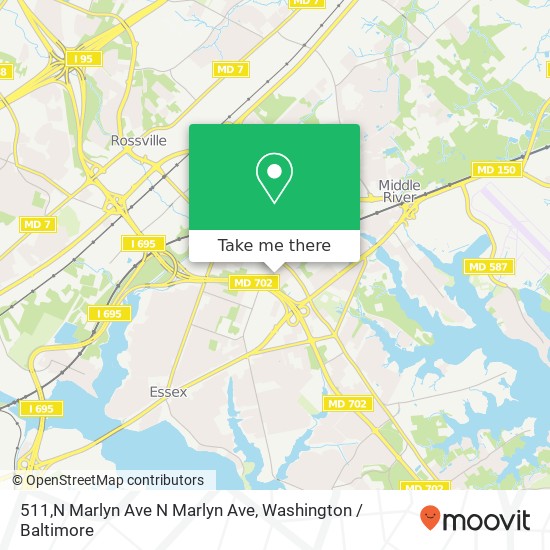 Mapa de 511,N Marlyn Ave N Marlyn Ave, Essex, MD 21221