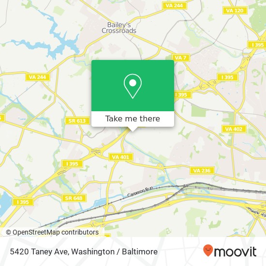 Mapa de 5420 Taney Ave, Alexandria, VA 22304