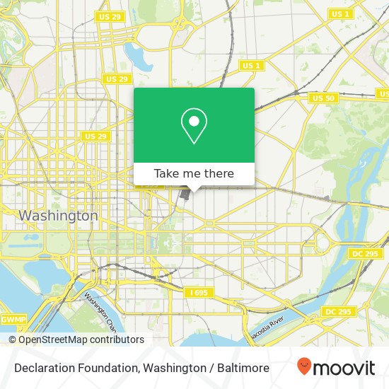 Declaration Foundation, 202 G St NE map