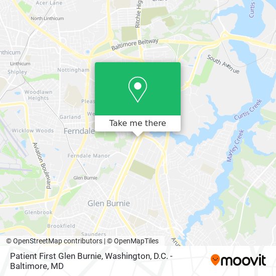 Mapa de Patient First Glen Burnie