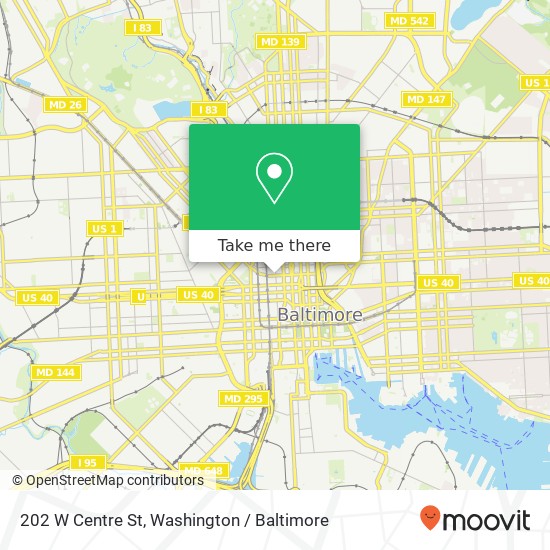 202 W Centre St, Baltimore, MD 21201 map