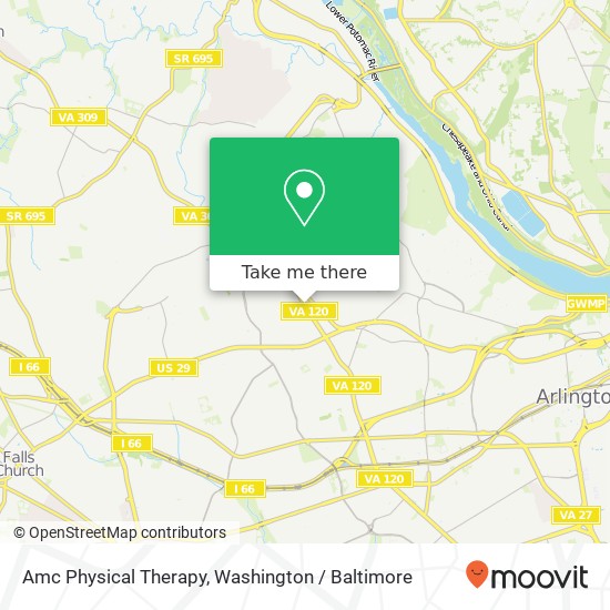 Mapa de Amc Physical Therapy, 2501 N Glebe Rd