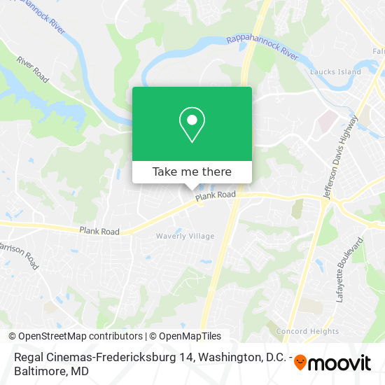 Mapa de Regal Cinemas-Fredericksburg 14