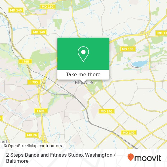 Mapa de 2 Steps Dance and Fitness Studio, 1116 Reisterstown Rd