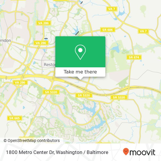 1800 Metro Center Dr, Reston, VA 20190 map