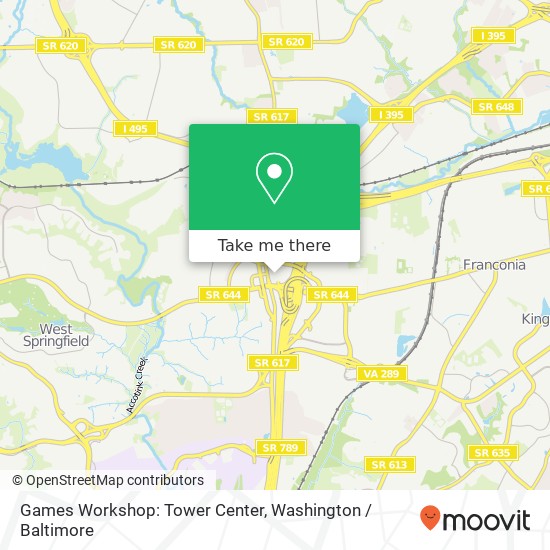 Mapa de Games Workshop: Tower Center, 6810 Bland St