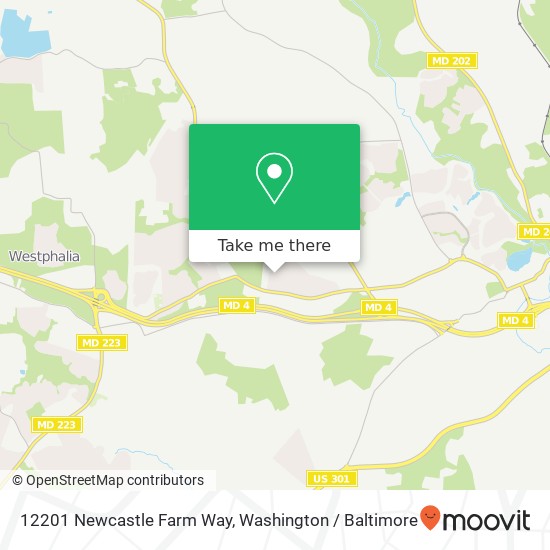 Mapa de 12201 Newcastle Farm Way, Upper Marlboro, MD 20772