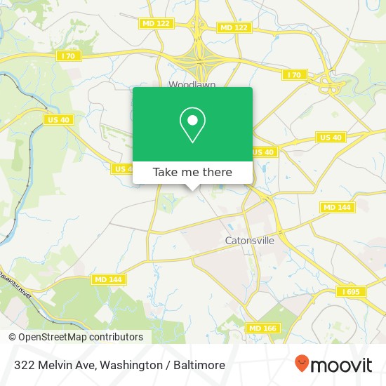 322 Melvin Ave, Catonsville, MD 21228 map