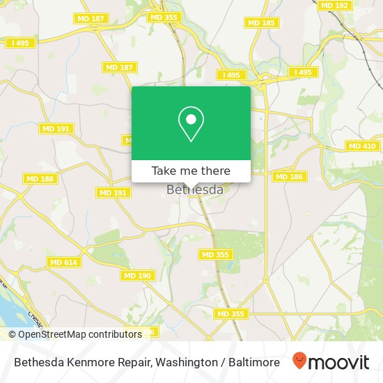 Bethesda Kenmore Repair, 1 Bethesda METRO Ctr map