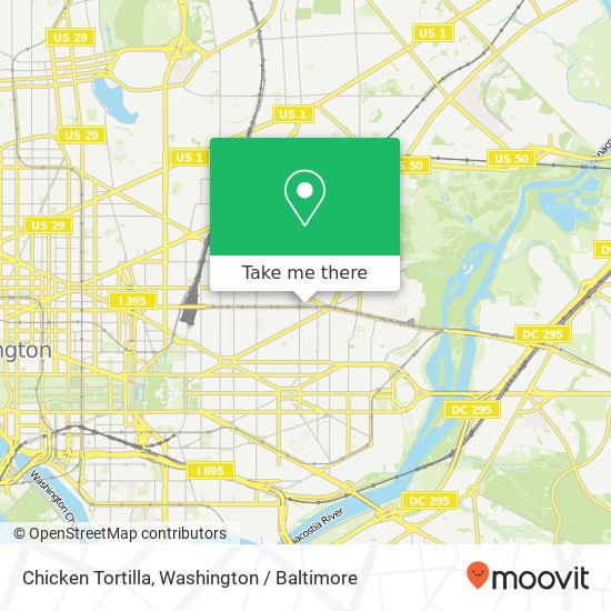 Mapa de Chicken Tortilla, 1324 H St NE