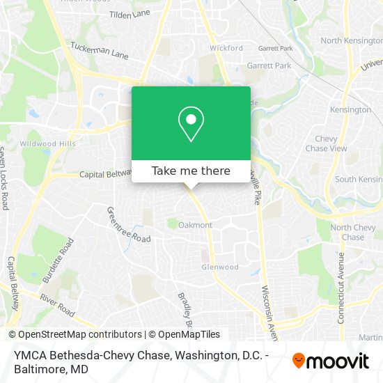 YMCA Bethesda-Chevy Chase map