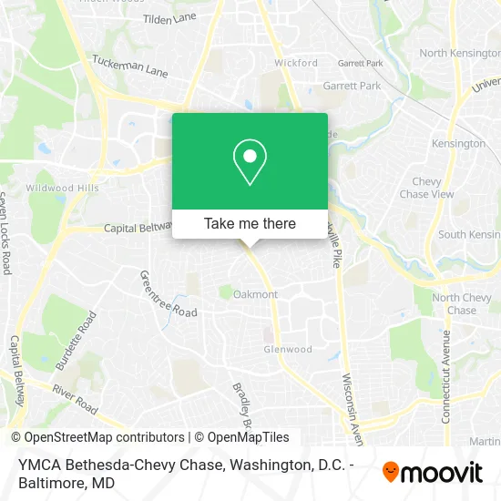 YMCA Bethesda-Chevy Chase map