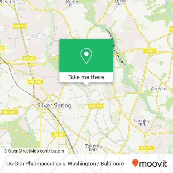 Mapa de Os-Gim Pharmaceuticals, 9119 Manchester Rd