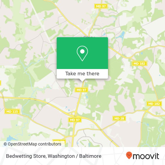 Mapa de Bedwetting Store, 16900 Georgia Ave