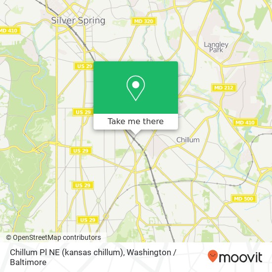 Chillum Pl NE (kansas chillum), Washington, DC 20011 map