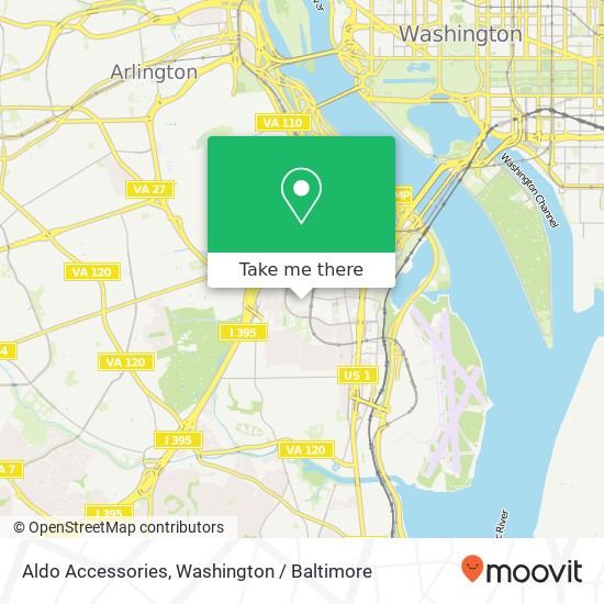 Mapa de Aldo Accessories, Arlington, VA 22202