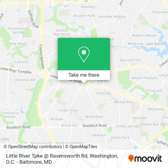Little River Tpke @ Ravensworth Rd map