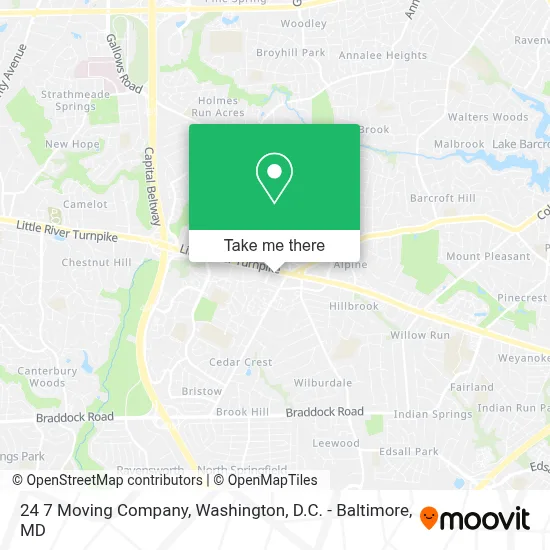 24 7 Moving Company map