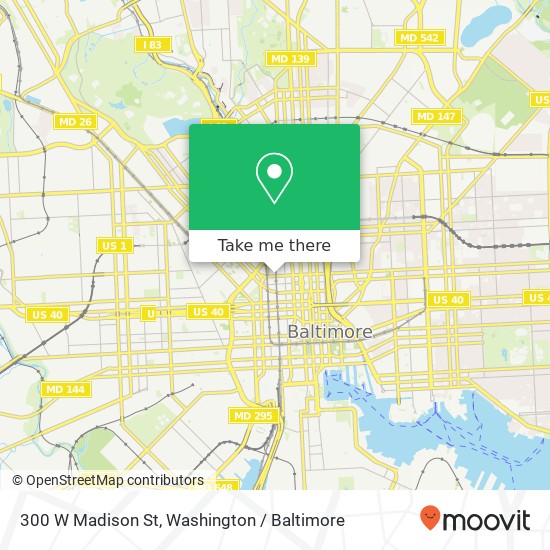 300 W Madison St, Baltimore, MD 21201 map