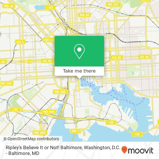 Mapa de Ripley's Believe It or Not! Baltimore