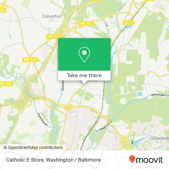 Mapa de Catholic E-Store, 10482 Baltimore Ave