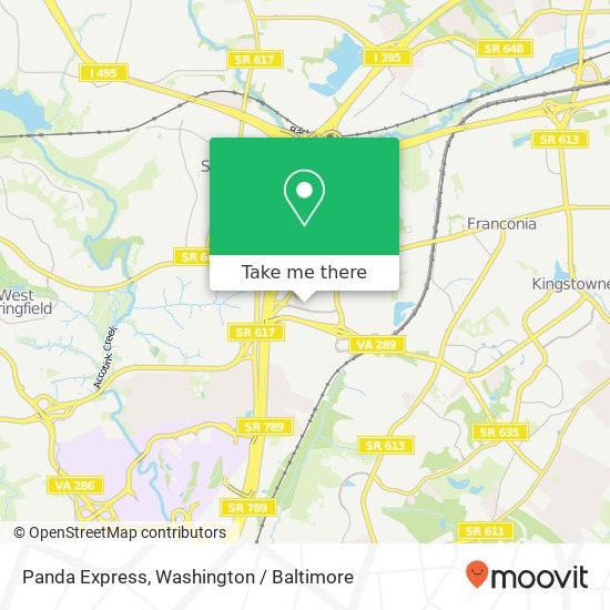 Mapa de Panda Express, 6739 Springfield Mall