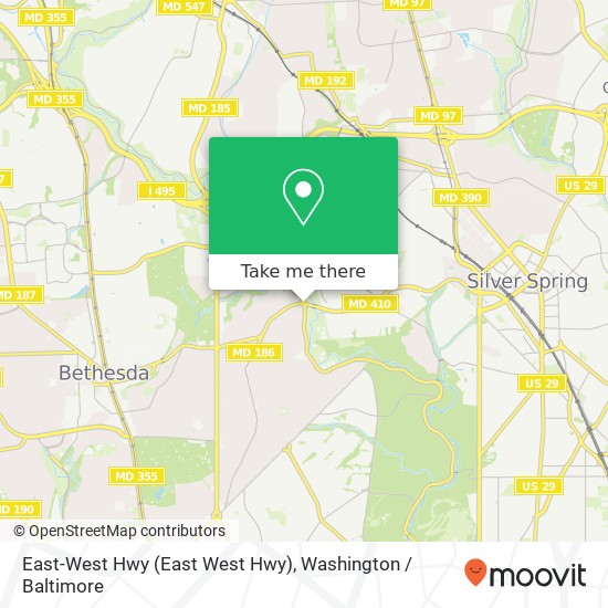Mapa de East-West Hwy (East West Hwy), Chevy Chase (BETHESDA), MD 20815