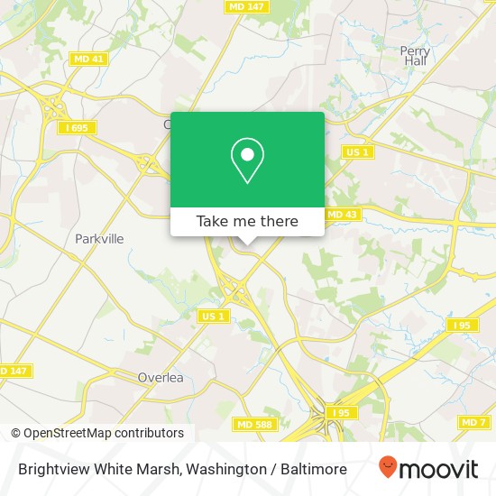 Mapa de Brightview White Marsh, 8100 Rossville Blvd