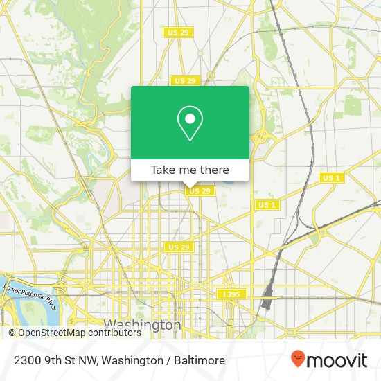 Mapa de 2300 9th St NW, Washington, DC 20001