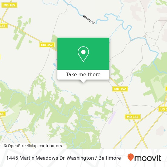 Mapa de 1445 Martin Meadows Dr, Fallston, MD 21047