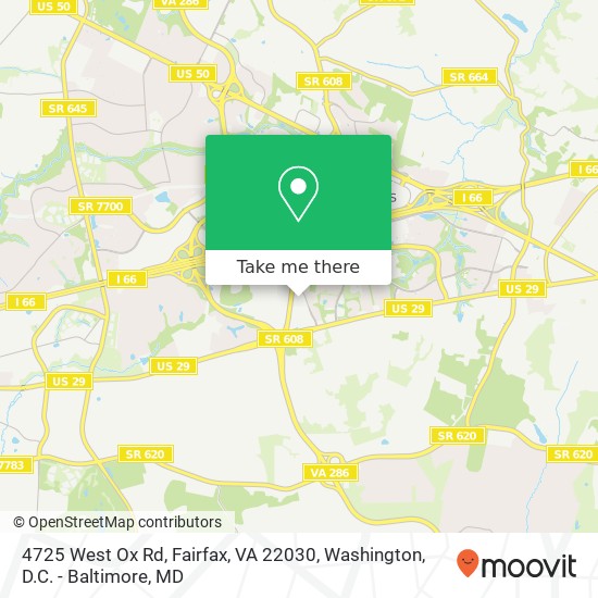 4725 West Ox Rd, Fairfax, VA 22030 map