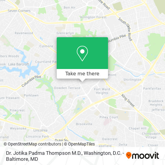 Mapa de Dr. Jotika Padma Thompson M.D.