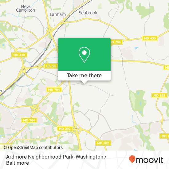 Mapa de Ardmore Neighborhood Park, 9280 Ardwick Ardmore Rd