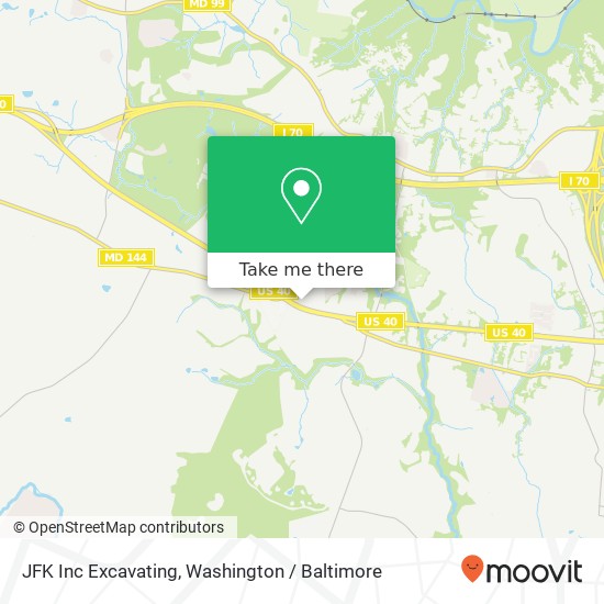 Mapa de JFK Inc Excavating, 10370 Baltimore National Pike