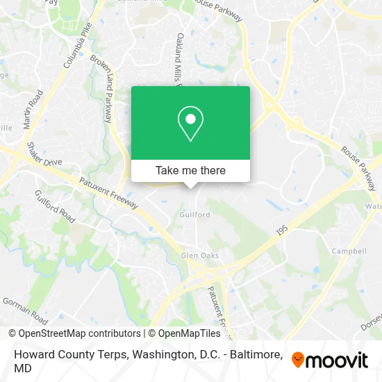 Howard County Terps map