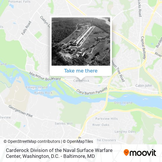 Mapa de Carderock Division of the Naval Surface Warfare Center