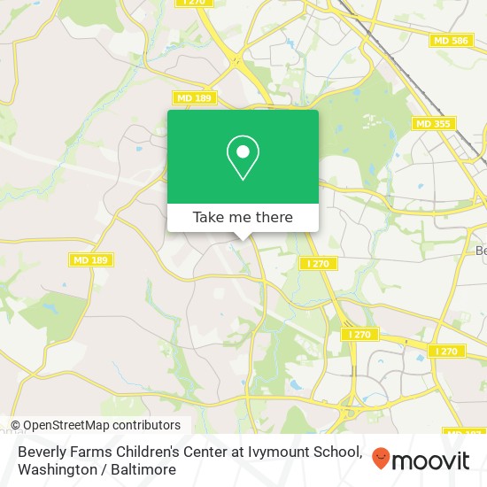 Beverly Farms Children's Center at Ivymount School, 11614 Seven Locks Rd map
