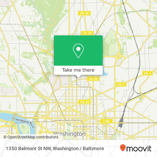 1350 Belmont St NW, Washington, DC 20009 map