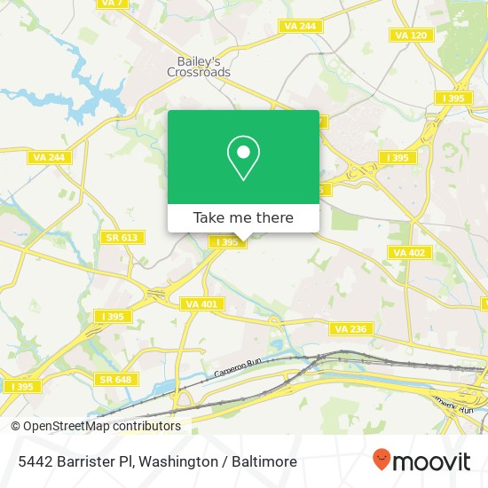 Mapa de 5442 Barrister Pl, Alexandria, VA 22304