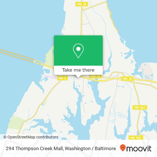 Mapa de 294 Thompson Creek Mall, Stevensville, MD 21666